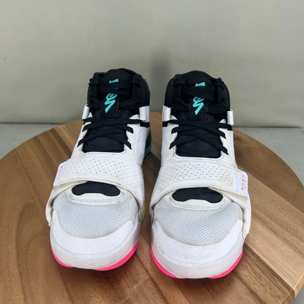 Jordan Zion 2 White Black Volt Pink Teal DO9161-107 Men Size 11 Basketball Shoes